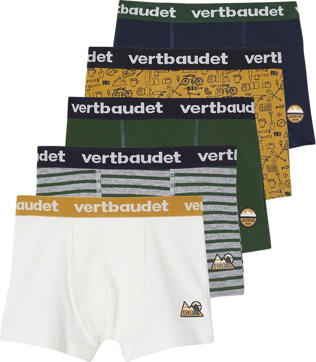 Vertbaudet Bio-Kollektion: 5er-Pack Jungen Boxershorts aus Stretch