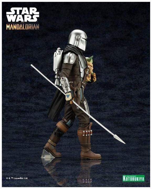 Produktbild Kotobukiya Star Wars The Mandalorian statuette PVC ARTFX 1/10 Mandalorian & Grogu with Beskar Staff 18 cm