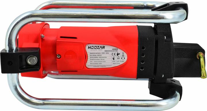 Image du produit Hoozar Vibrateur pour béton 2300W, avec un arbre de 4m