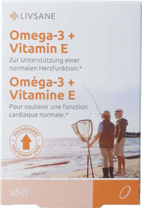 Immagine prodotto Livsane Omega-3 + Vitamina E Versione CH Caps (60 Pezzo/i, Pillole, 112 g)