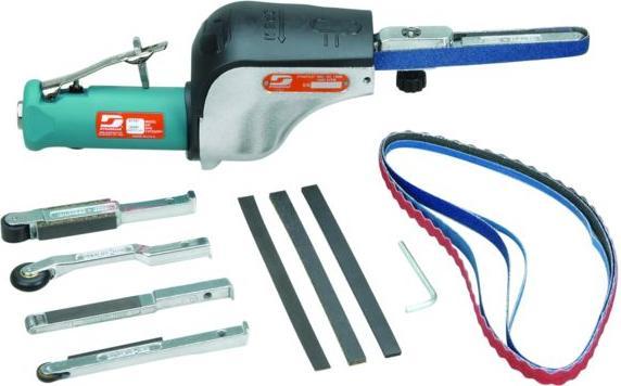6, Überblenden, ideal auch zur flexiblen Bearbeitung schwer zugänglicher Stellen., Finishen und Polieren, Entgraten, Schleifbandmasse 3 − 4, Oberflächenbearbeitungs-Set, Dynafile®, 5 Kontaktarme, Transportkoffer. Verwendung: Zum Schleifen, 13×610mm