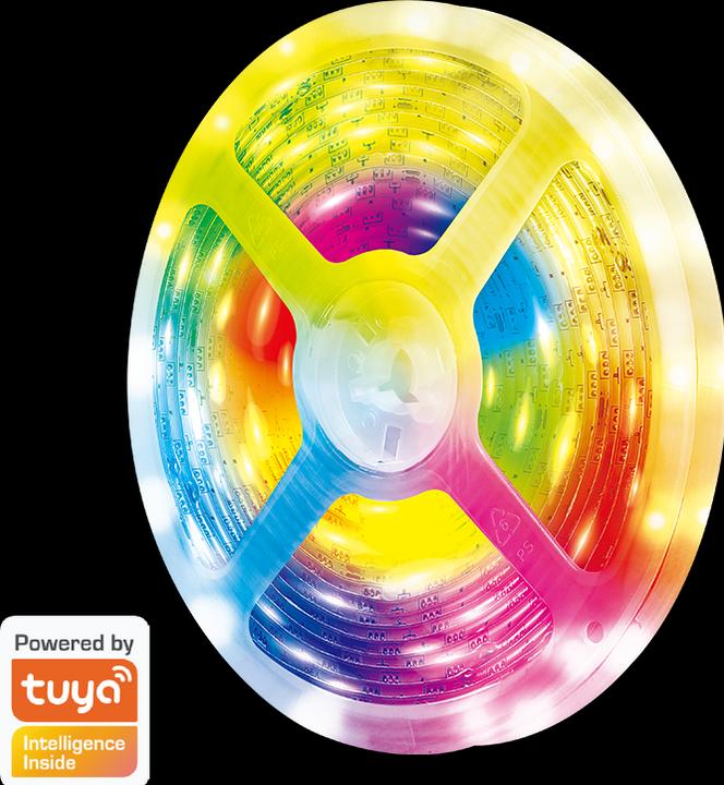 Immagine prodotto LogiLink Nastro LED RGB Wi-Fi Smart, autoadesivo, compatibile con Tuya, 5 m (500 cm, Interno)