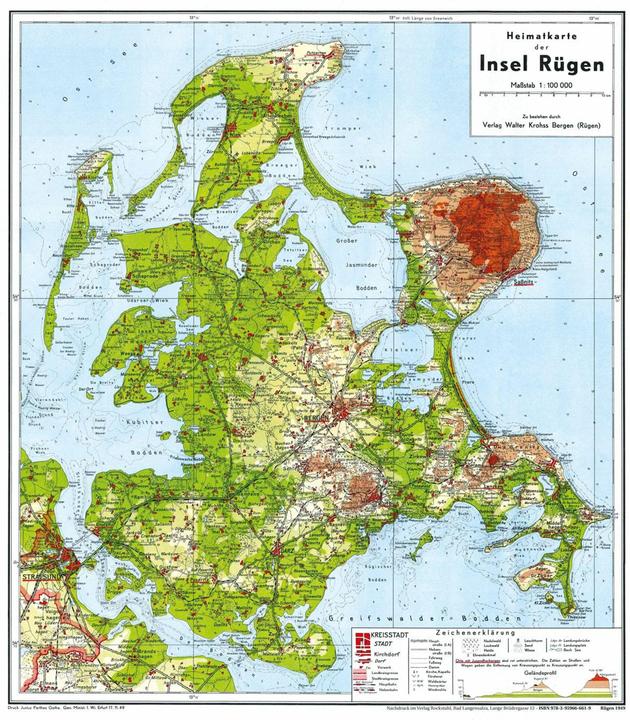 Image du produit Carte historique de l'île : Île de Rügen 1949 (ge