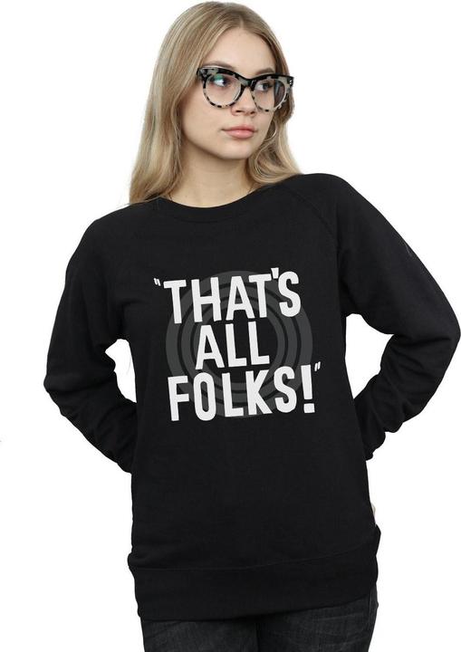 Produktbild Looney Tunes That's All Folks Text Sweatshirt (S)