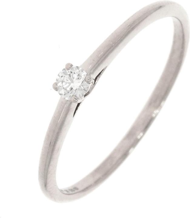 Immagine prodotto Xen Anello solitario con diamanti 0,10 ct. 375 in oro bianco (54, 375/9 K)
