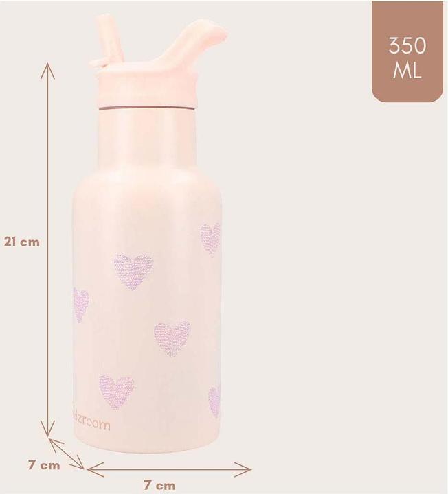 Actual product image Kidzroom Trinkflasche Sweet Sips Hearts, 350ml (0.35 l)
