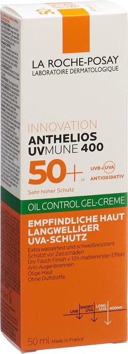 Image du produit La Roche Posay Anthelios UVMune 400 Gel-Crème Oil Control (Gel solaire, SPF 50+, 50 ml, 77 g)