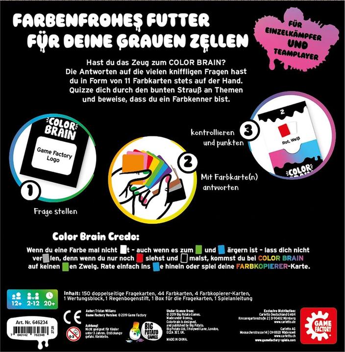 Actual product image Game Factory Color Brain (German)