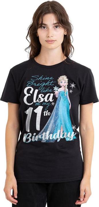 Actual product image Disney Frozen Unisex Adult Bright Like Elsa 11th Birthday T-Shirt (L)