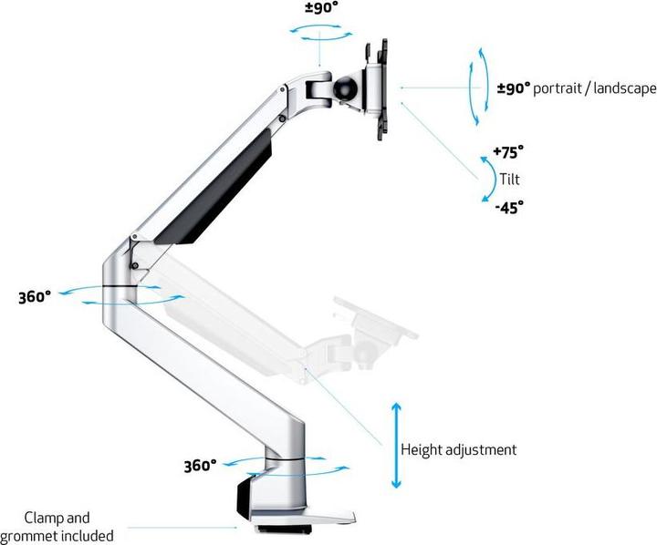 Produktbild Multibrackets MB Gasliftarm HD (Tisch, 32")