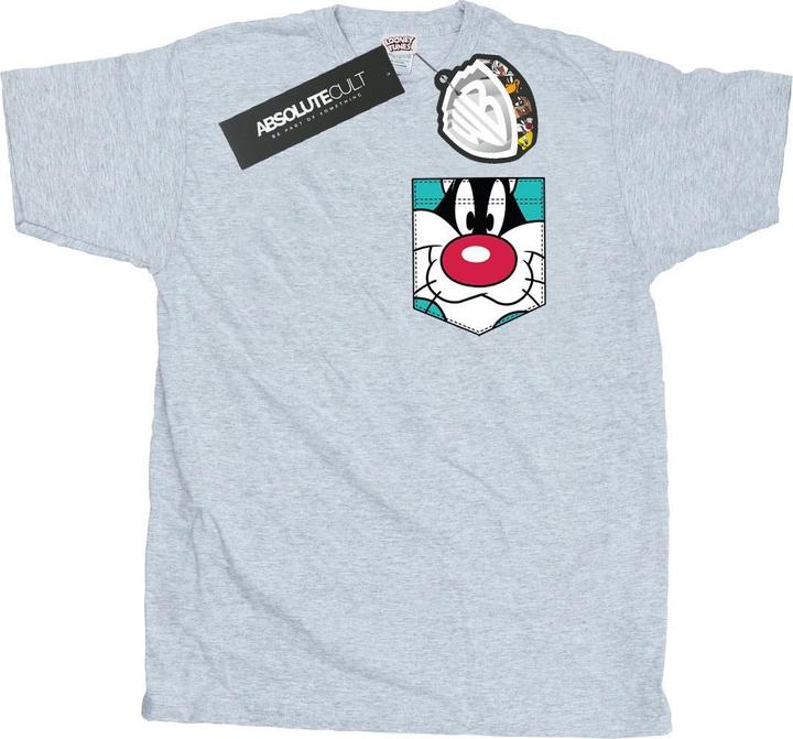 Produktbild Looney Tunes Sylvester Face Faux Pocket TShirt (XL)