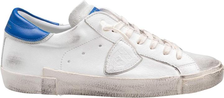 Produktbild Philippe Model prsx low sneakers in leather color white and bluette (40)