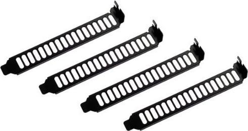 Actual product image Silverstone SST-Aeroslots-B PCI slot brackets - black 4 pcs.