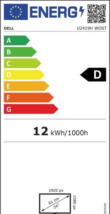 Energy Label Auctionline.ch Dell U2419H (24", 1920 x 1080 pixels)