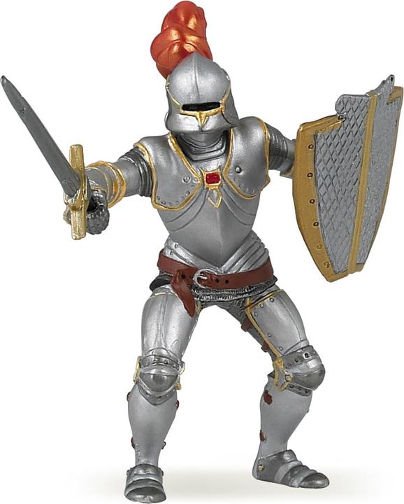 Actual product image Papo Knight with armor and feather, red