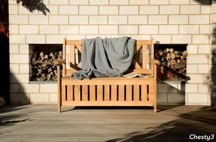 Actual product image Needs&Wants Gartenbank "Chesty3" mit Truhe u. Abdeckung, Tanne (braun)