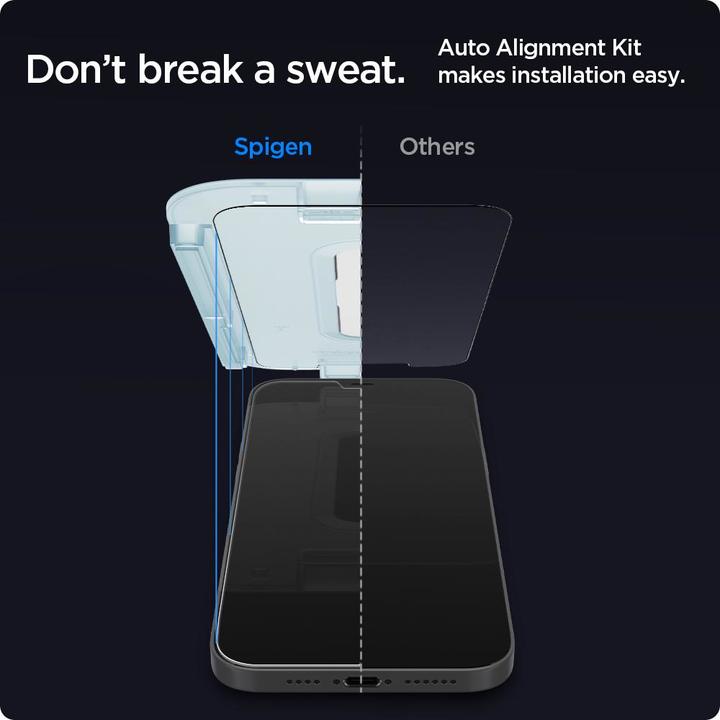 Actual product image Spigen Glas tR EZ Fit(2Pack) (2 Piece, Apple iPhone 12 Pro Max)