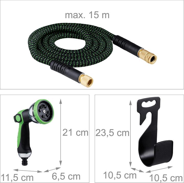 Immagine prodotto Relaxdays Flexibler Gartenschlauch (15 m, 20 mm)