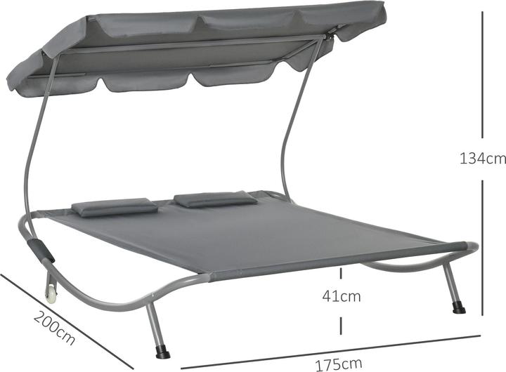 Immagine prodotto Outsunny Divano matrimoniale con tetto (200 cm)