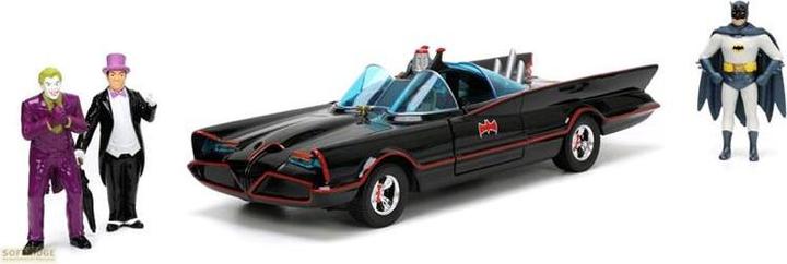 Actual product image Jada Batman diecast model 1/24 5-pack Classic TV Series Batman, Robin, Joker, Penguin & Batmobile