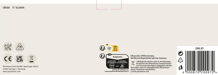 Productafbeelding Paulmann LED 5 Pack Druppels (E14, 4.80 W, 470 lm, 1 x, F)