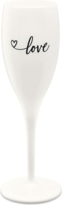 Actual product image Koziol Champagne glass super glass Love 100 ml, 1 piece, White (10 cl, 1 Glasses, Champagne glasses)