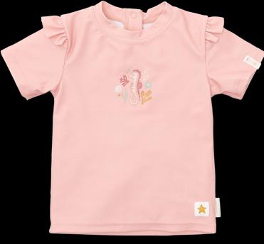 Produktbild Little Dutch Schwimm T-Shirt kurzärmligruffles Seahorse Pink - 86/92 (86)