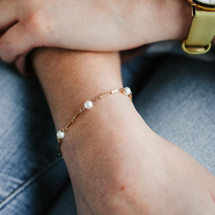 Produktbild Julie Julsen Armband Süsswasserperlen (19 cm, Silber 925)