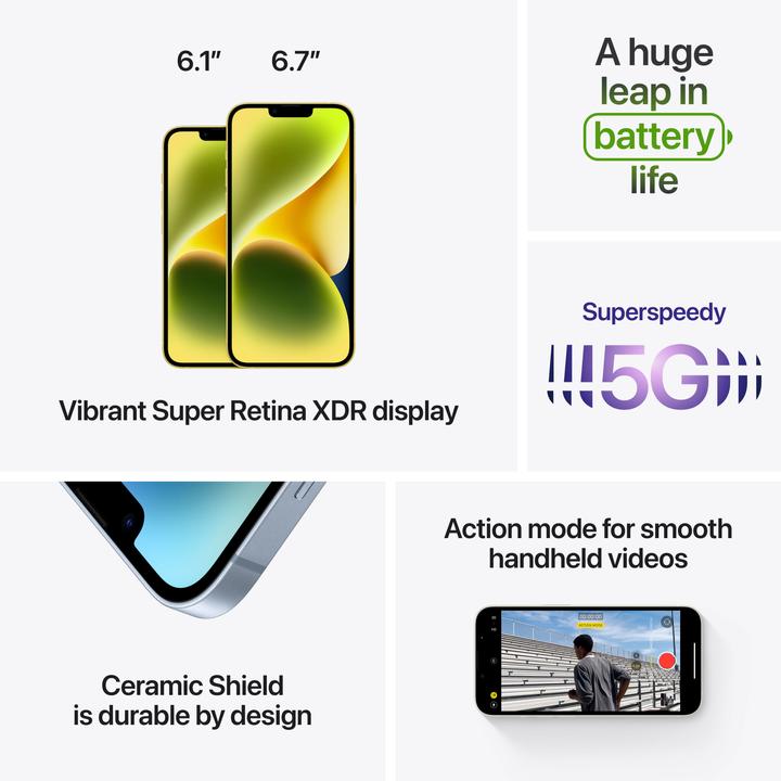 Image du produit Apple iPhone 14 Plus (512 Go, Purple, 6.70", SIM + eSIM, 12 Mpx, 5G)