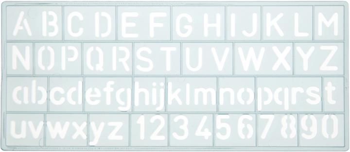 Immagine prodotto Westcott Schema di disegno 10mm E-1061000 A-Z, 0-9 trasparente (10 mm)