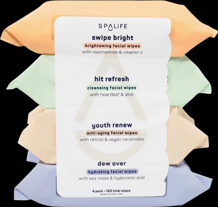 Immagine prodotto SpaLife Multipack 120 pezzi. Salviette viso struccanti 4 tipi (Struccante)