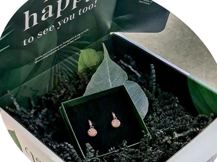 Image du produit C. Jungle Boucles d'oreilles Créoles Ava2 Fait à la main en argent sterling plaqué or rose 18 carats Ultra ho (Plaqué or rose 18 carats, Argent, Béton à très haute résistance)