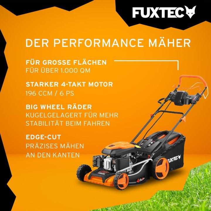 Immagine prodotto Fuxtec Tagliaerba a benzina con avviamento elettrico zipgo® (Batteria ricaricabile)