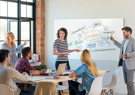 Actual product image Nobo Magnetic whiteboard Impression Pro 120 cm x 120 cm (200 x 100 cm)