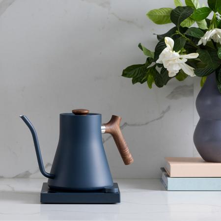Actual product image Fellow Stagg EKG Electric Kettle, Stone Blue + Walnut 0.9 l (0.90 l, EU plug)