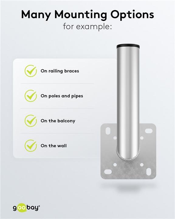 Actual product image Goobay SAT dish wall bracket (Mirrors + antennas Mounting)