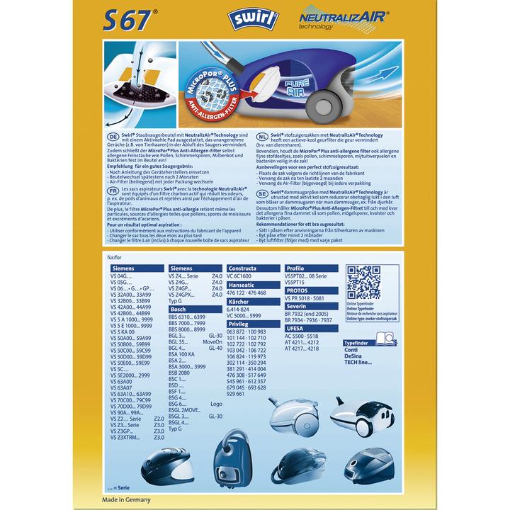 Produktbild Swirl Staubbeutel S67 (1 x)