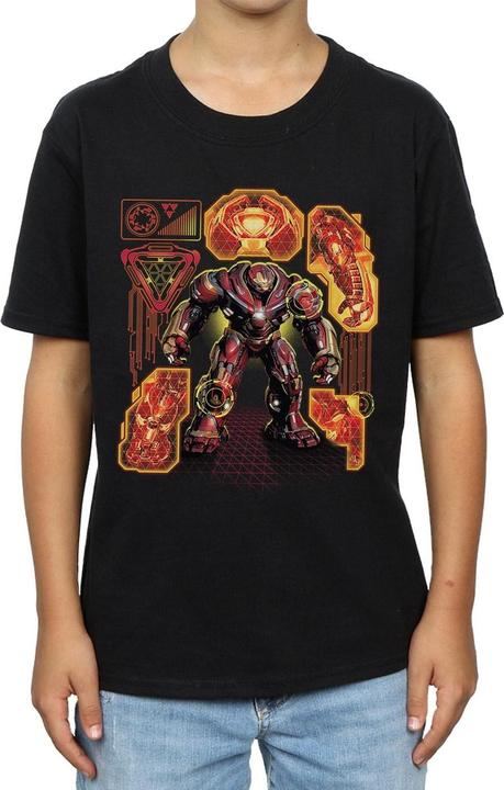 Actual product image Boys Avengers Infinity War Hulkbuster Blueprint T-Shirt (152, 158)