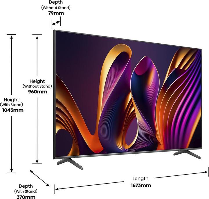 Produktbild Hisense TV 75E77NQ Pro (75", QLED, 4K, 2024)