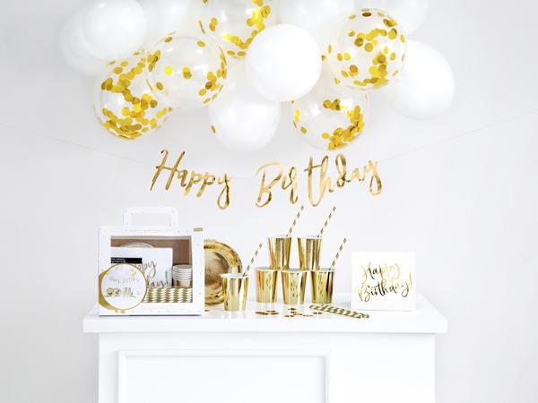 Immagine prodotto Partydeco Set di decorazioni per feste Decorazione compleanno oro 60 pezzi.