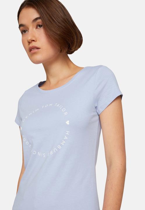 Actual product image Tom Tailor Shirt Basic-T-Shirt im 2-Pack mit Rundhalsausschnitt und Logo-Print in Loose Fit (S)
