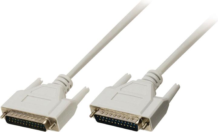 Actual product image Valueline Serial cable D-Sub male 25-pin - D-Sub male 25-pin 3.00 m Ivory (3 m, VGA)