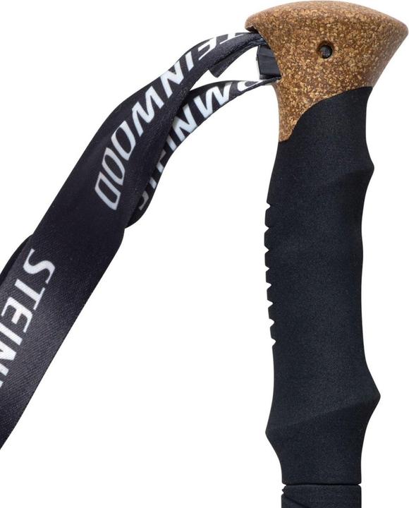 Immagine prodotto Steinwood Carbon Wanderstöcke, Leicht, Verstellbar, mit Gummipuffern und Tragebeutel, Faltbar 135cm (115 - 135 cm)