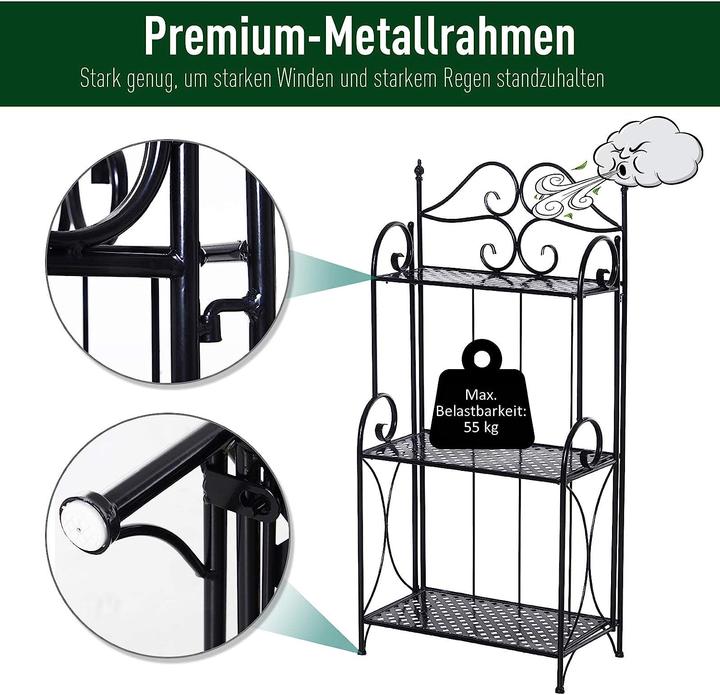 Produktbild Outsunny Gartenregal mit 3 Ablagen