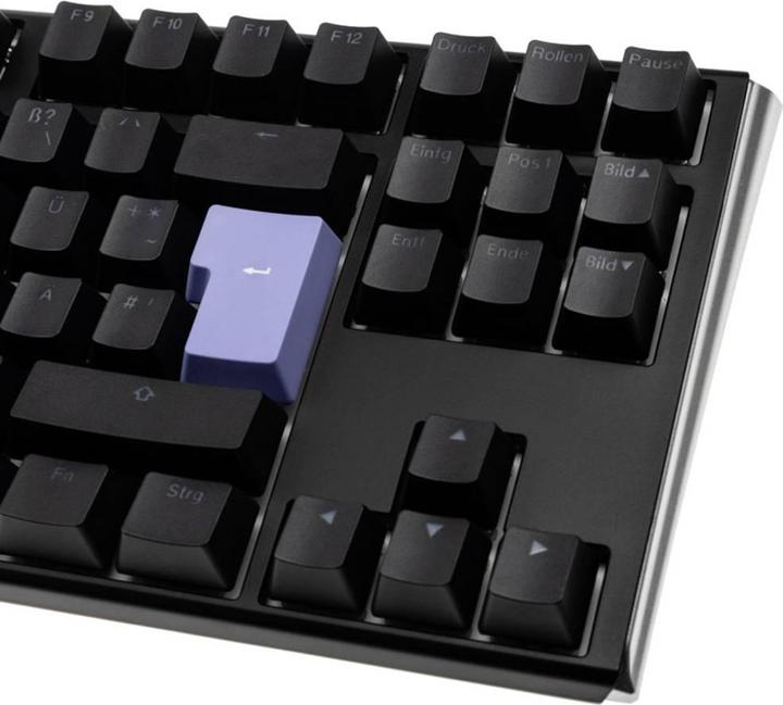 Actual product image Ducky One 3 Classic Black/White TKL Gaming Keyboard, RGB LED - MX-Black (DE, Cable)