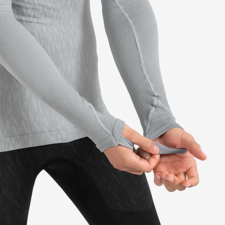 Immagine prodotto Kipsta Maglia funzionale da calcio da donna/uomo a maniche lunghe - Keepdry grigio (XS)