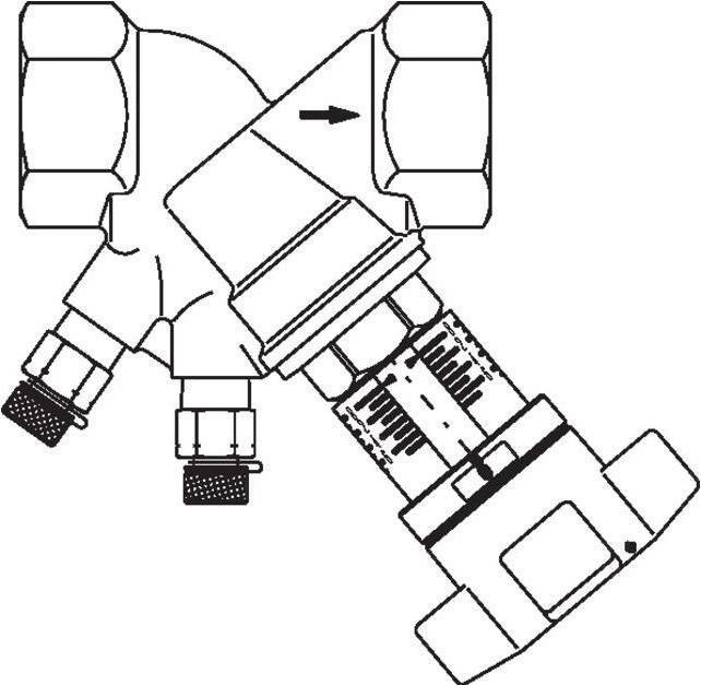 Immagine prodotto Oventrop OV Valvola di regolazione della linea Hydrocontrol VTR PN 25 RG 2 valvole di misura DN 20 3/4inch IT