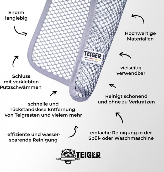 Image du produit Teiger Chiffon de nettoyage pour les restes de pâte (2 pcs)