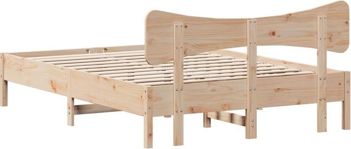 Produktbild VidaXL Massivholzbett Holzbett Bett Doppelbett ohne Matratze 120x190cm Kiefer (120 x 190 cm)