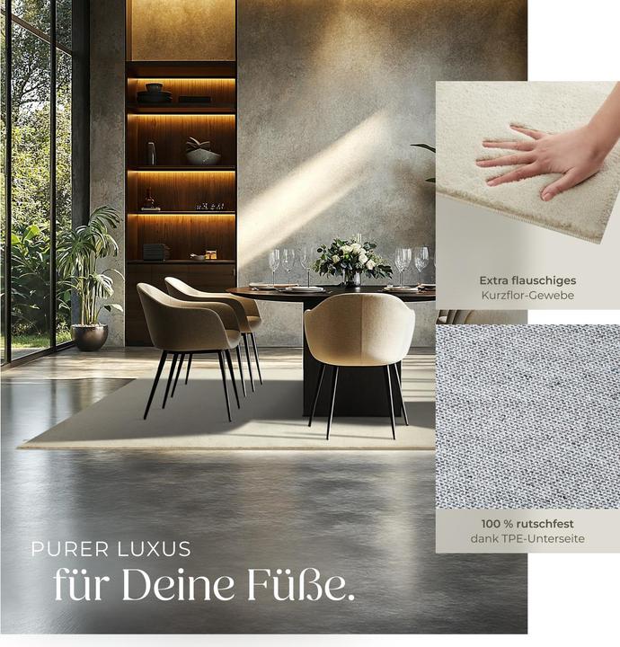 Immagine prodotto tectake Tappeto a pelo corto Soft Zone (160 x 230 cm)